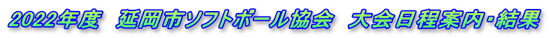 2022年度 延岡市ソフトボール協会 大会日程案内・結果